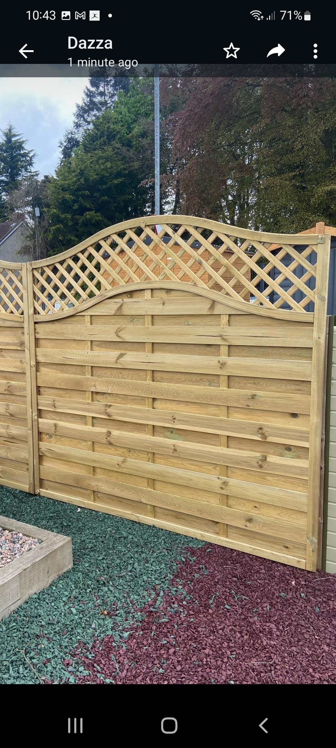 Lattice Top Fence Panel 1.8m x 1.8m