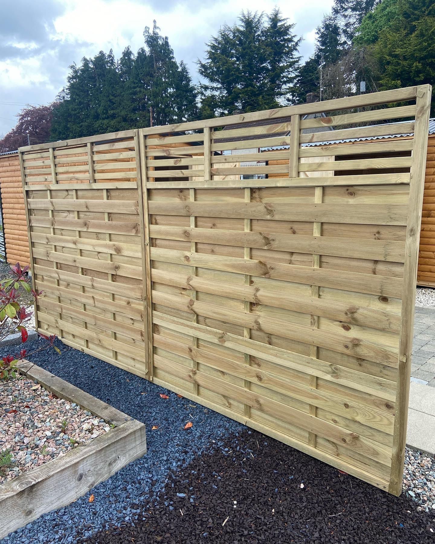 Slotted Top Fence Panel 1.8m x 1.8m